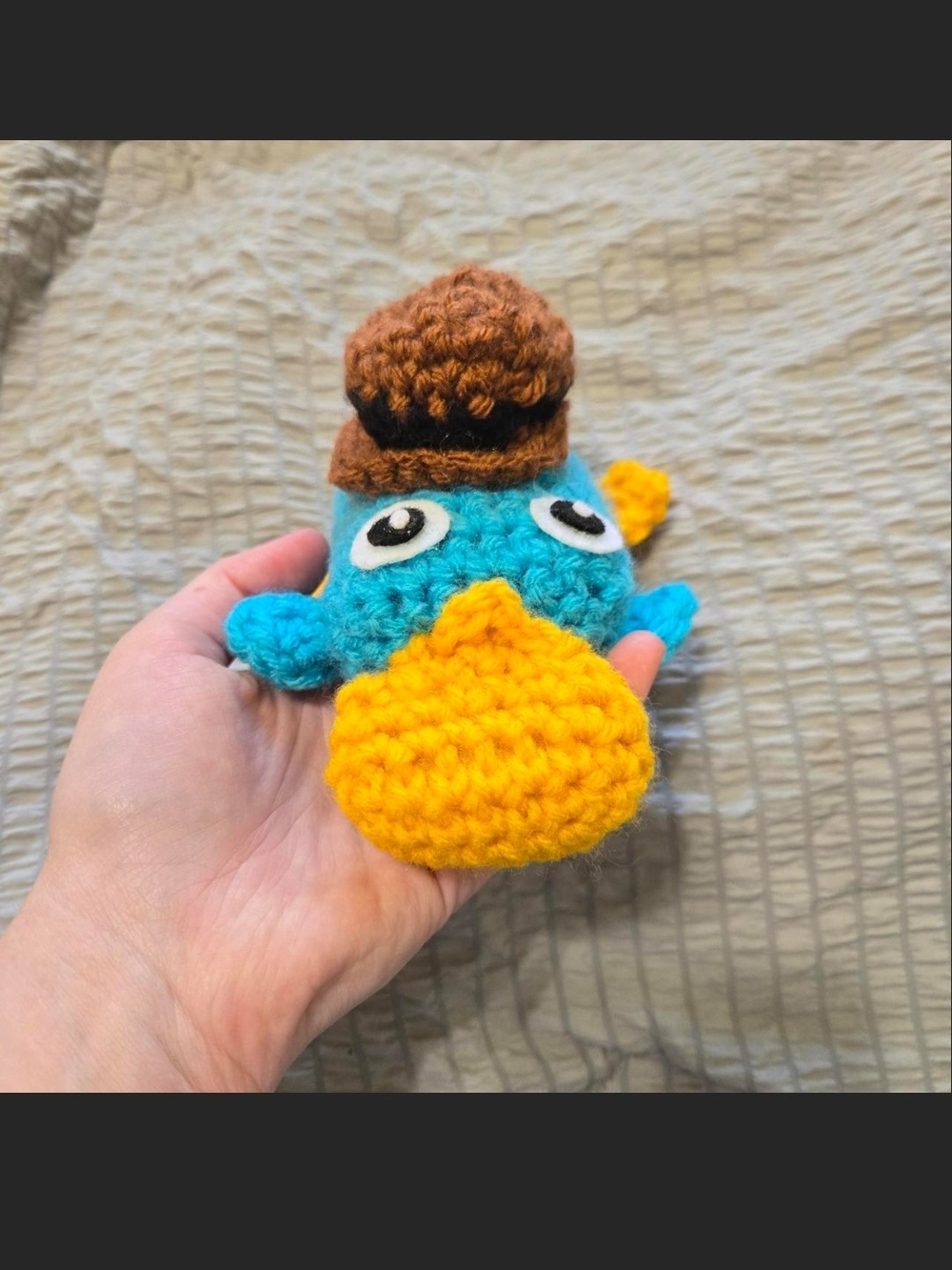 Handcrafted Perry The Platypus Plush